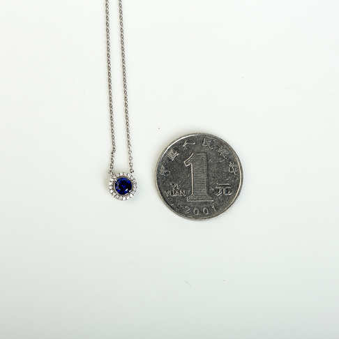 18k皇家蓝蓝宝石刻面项链--蓝宝石-A25M417J30025